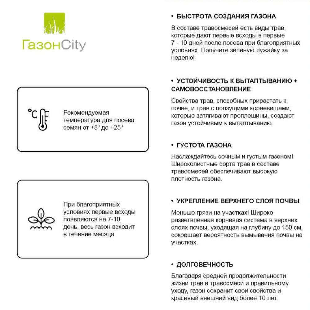 Семена газонной травы Газонcity Настоящий быстрый (0,3 кг)