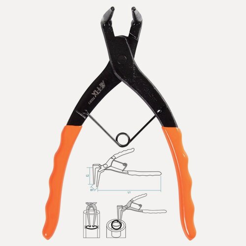 Изображение товара Съемник для стопорных колец 180 мм, загнутые удлиненные, сжатие AFFIX AF03320180L