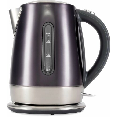 Чайник электрический Hyundai HYK-S7777 17л 2200Вт графитсеребристый корпус стекло 424100₽