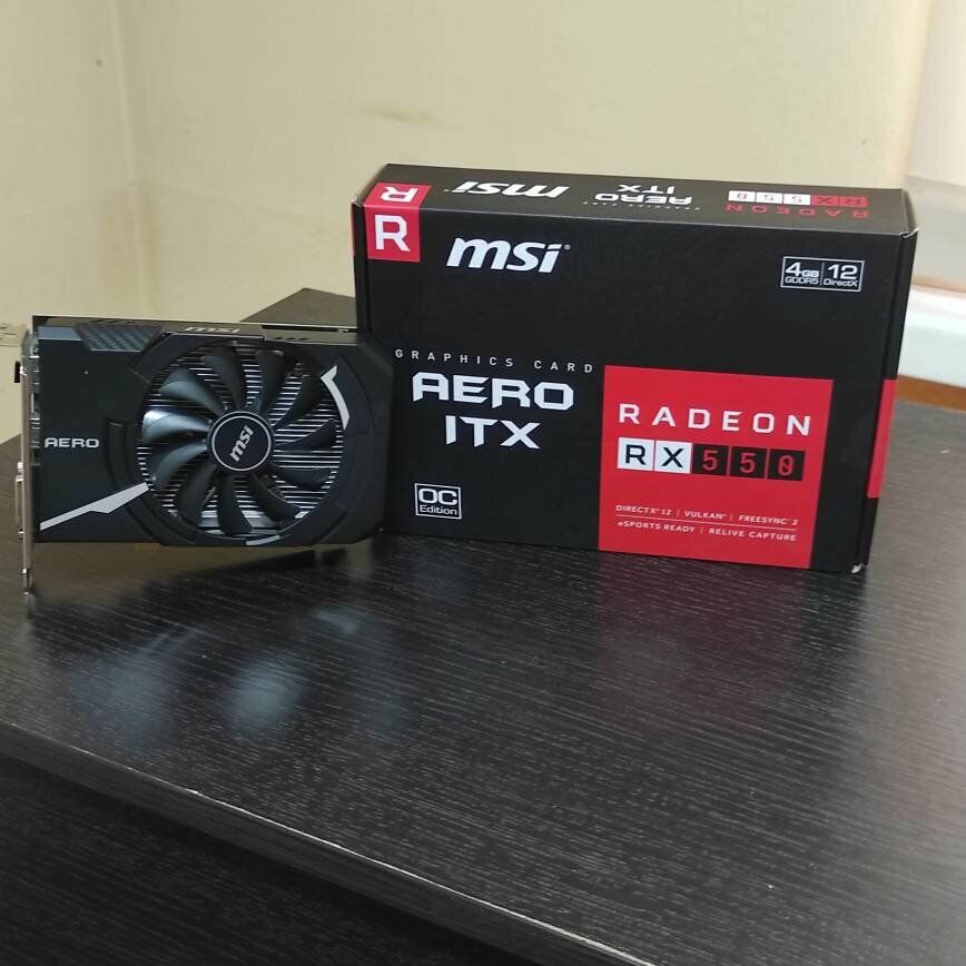 Видеокарта MSI RX 550 4gb Aero игровая