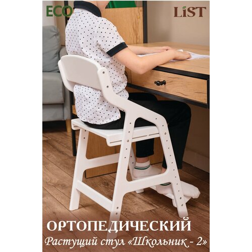 фото Детский растущий стул для школьника "школьник - 2" (белый)
