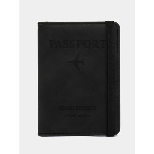 Обложка для паспорта , черный обложка на паспорт с отделениями для водительских прав снилс банковских карт цвет прозрачно глянцевый