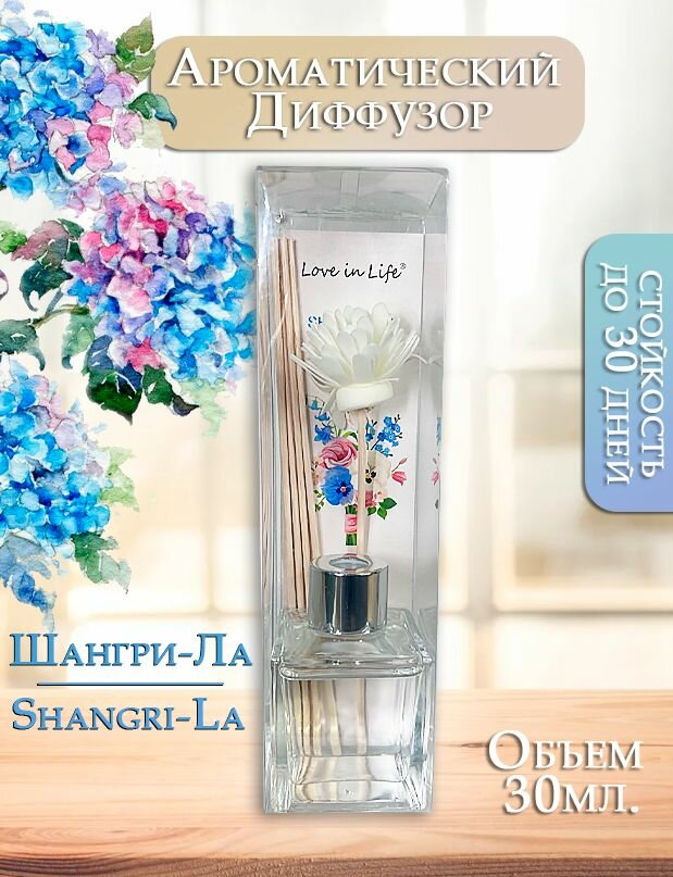 Диффузор ароматический для дома, аромат Шангри-Ла / Shangri-La 30 мл. AM-35
