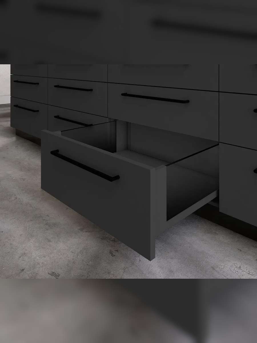 фото Выдвижной ящик с направляющими 350 с доводчиком