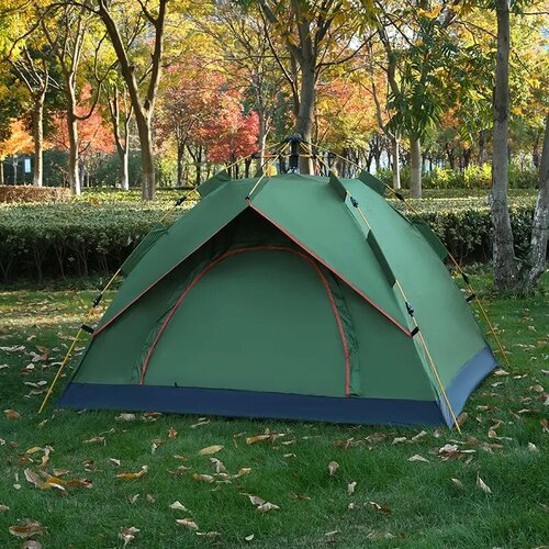 Палатка 4-х местная 210200135 см автоматическая зеленый Baizheng 4106₽