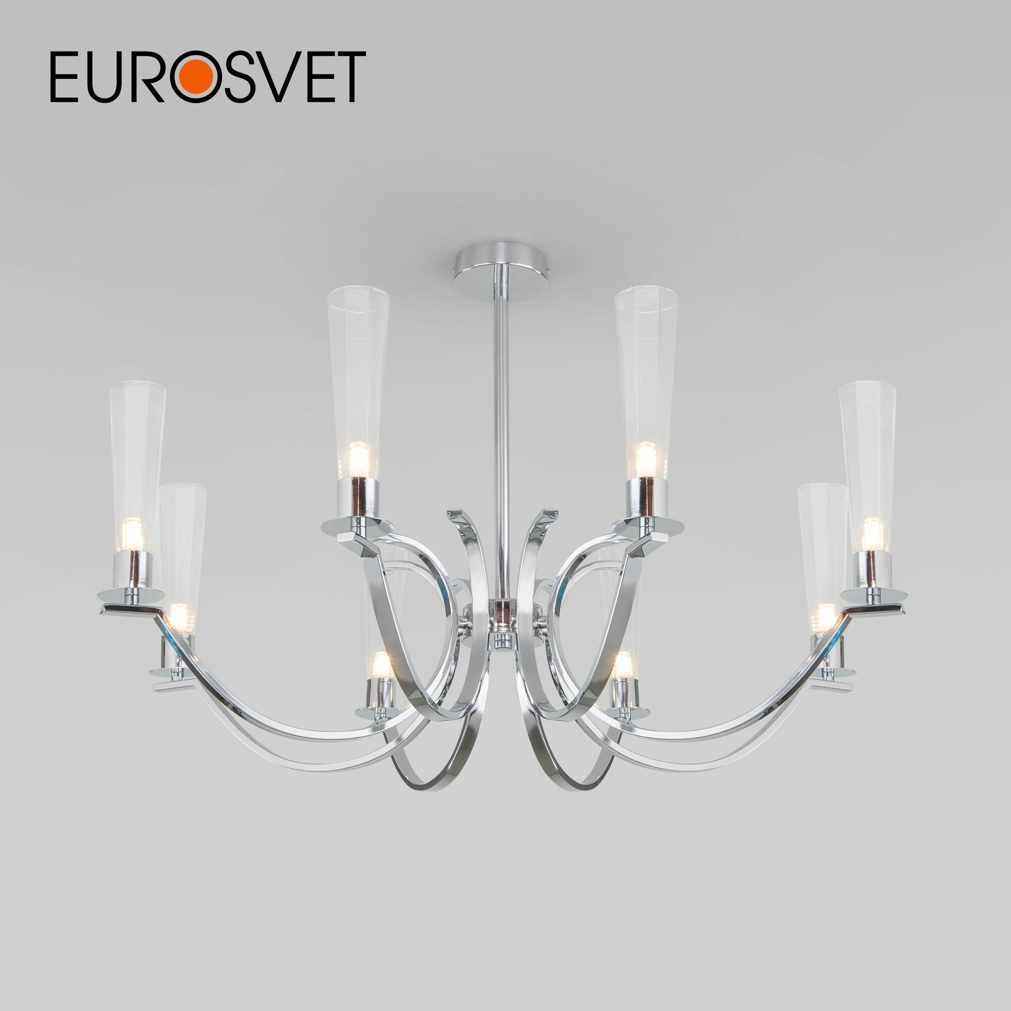 Люстра / Потолочный светильник в классическом стиле Eurosvet Rosher 60141/8 хром IP20