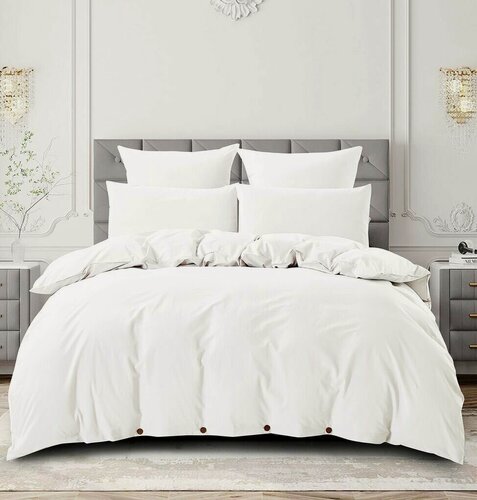 Изображение товара Постельное белье LE-02 семейный комплект 150х215- 2 простыни, 4 наволочки, вареный хлопок