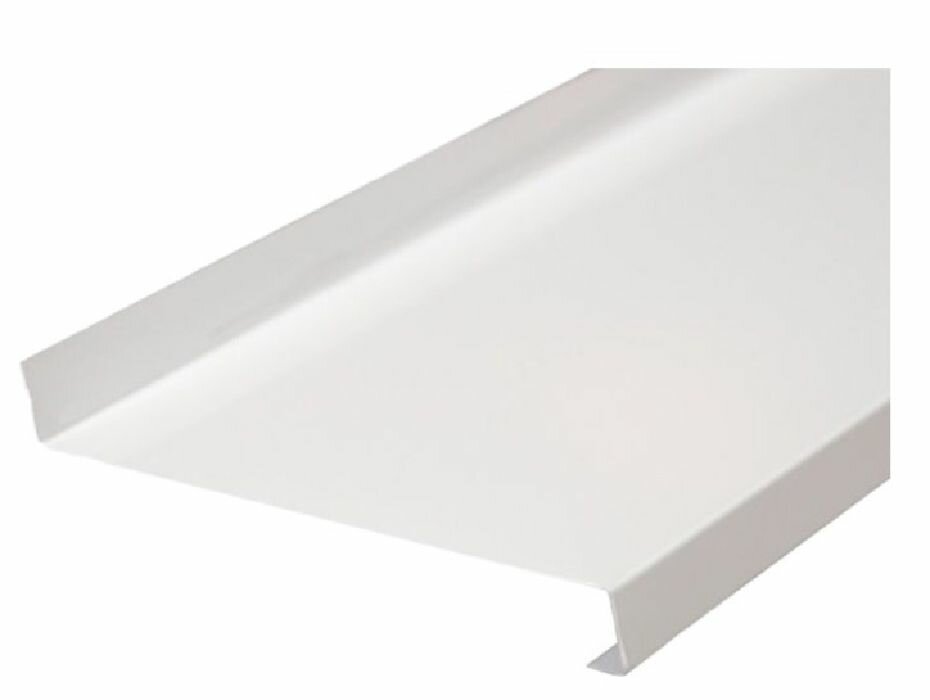 фото Отлив оконный 2000х90мм оцинкованный / Отлив оконный для отвода дождевой воды 2000х90мм оцинкованный