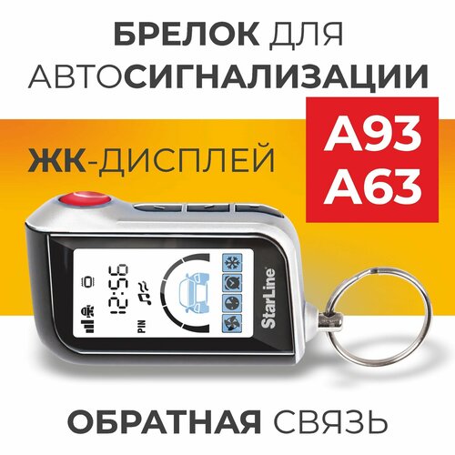 Брелок для автосигнализаций А93A63 с обратной связью 2600₽