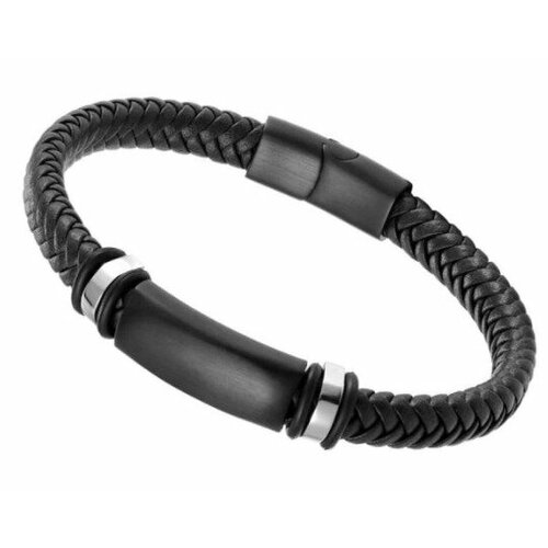 Браслет Anikom, размер 22 см, серебристый, черный