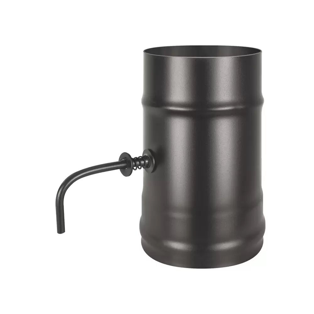 Шибер поворотный из нержавеющей стали BLACK для дымохода (AISI 430 10мм) д.120