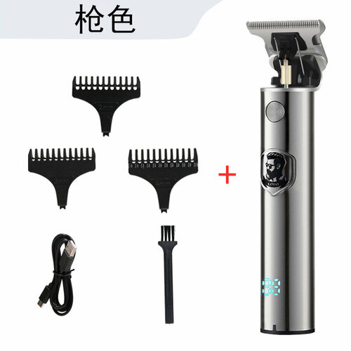 Электрическая машинка для стрижки с градиентным T-образным триммером и ЖК-дисплеем цвет Gun color 81200₽