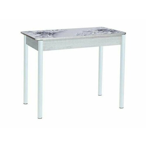 Нью йорк фотопечать стол обеденный раздвижной цветы на серомбетон белыйбелый 11328₽