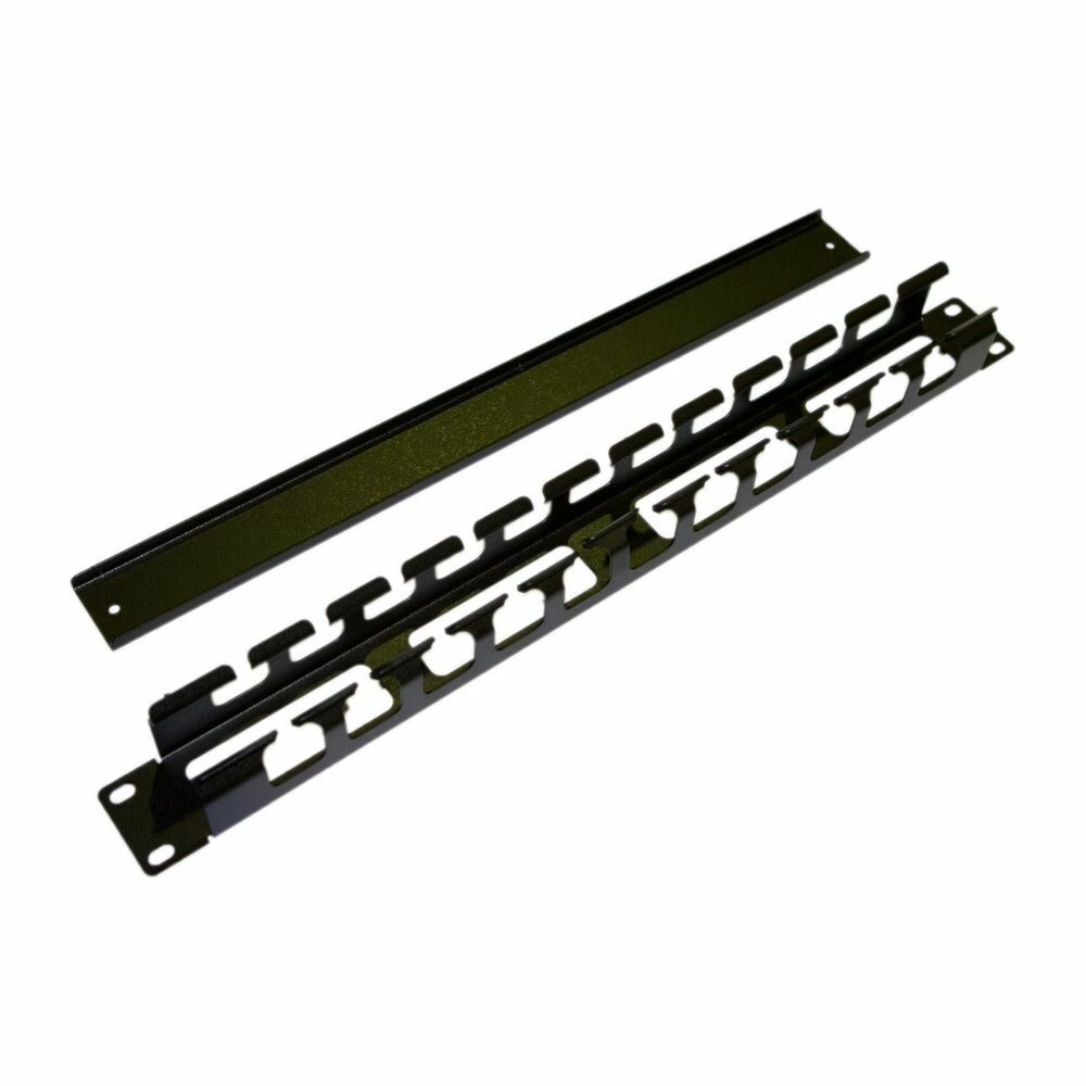 фото Кабельный органайзер Горизонтальный Hyperline CM-1U-ML-COV односторонний пальцы 1U шир:19" глуб:50мм