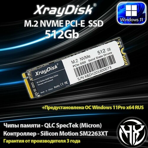 Внутренний SSD диск XrayDisk 512Gb M2 NVMe PCIe Gen3x4 557000₽