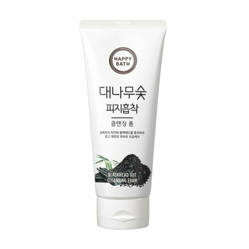Очищающая пенка с древесным углем Happy Bath Bamboo Charcoal Blackhead Out Cleansing Foam 200 гр 918₽