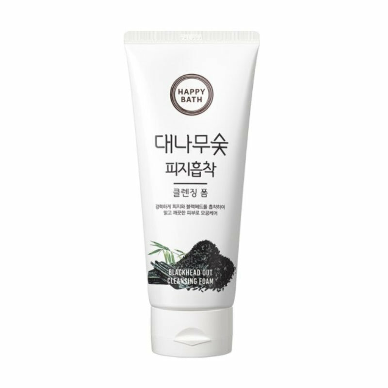 Очищающая пенка с древесным углем Happy Bath Bamboo Charcoal Blackhead Out Cleansing Foam 200 гр