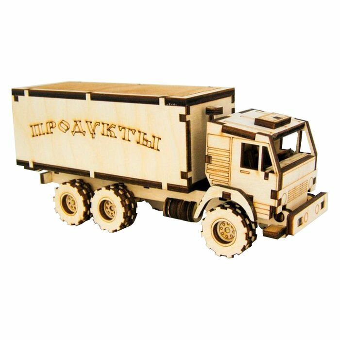 Деревянная модель сборная Грузовик "Фургон"
