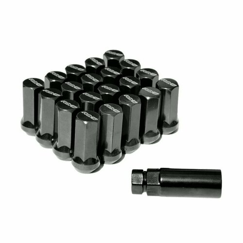 Гайки RAYS HYPER резьба M12 шаг1.5 (20шт) Черные