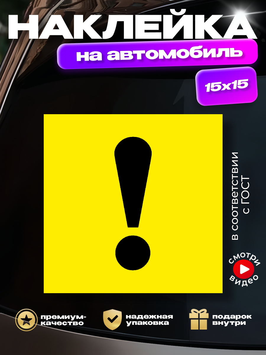 Наклейка на авто "Начинающий водитель" (по госту)