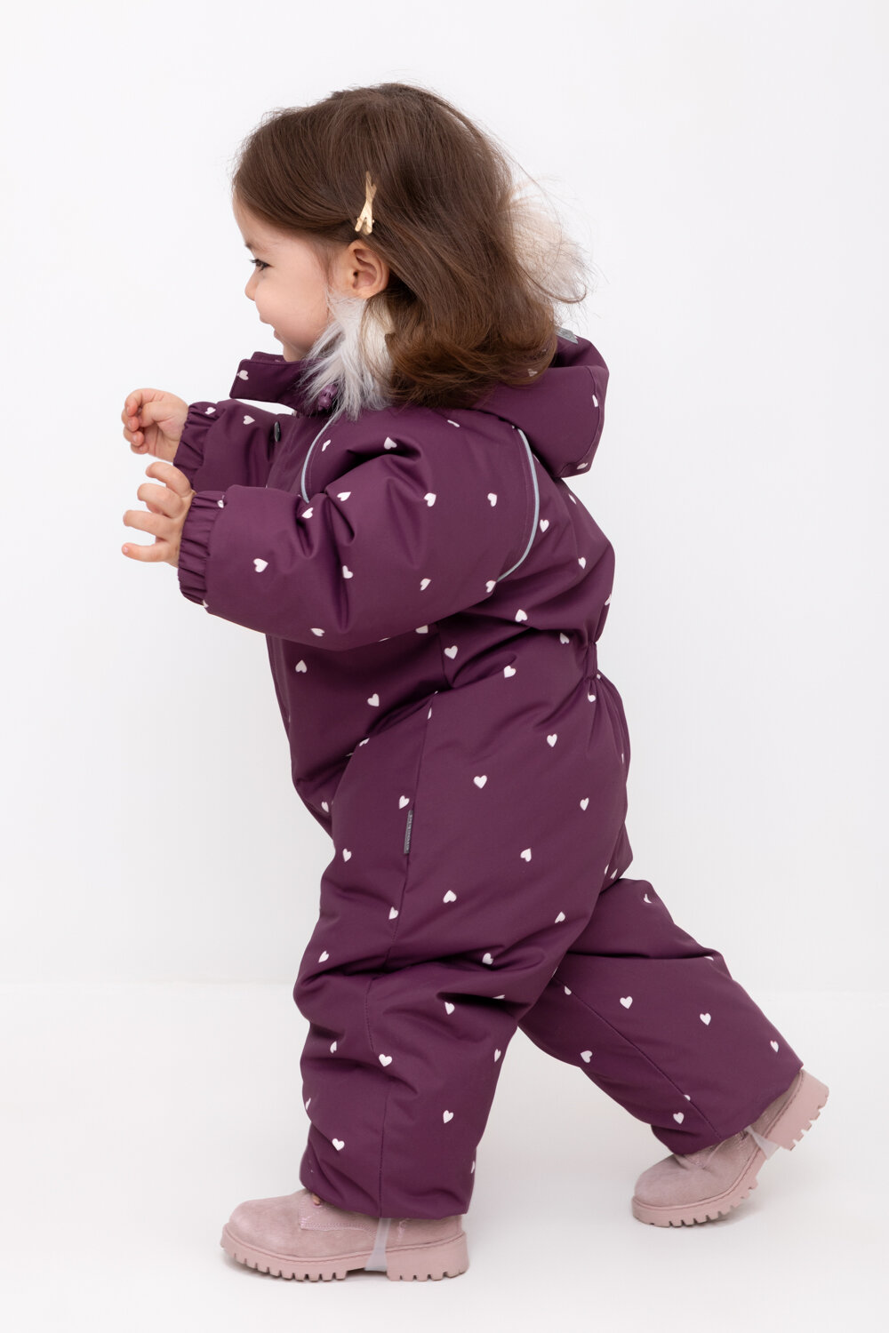 Комбинезон утеплённый crockid размер 86-92/52/51, , фиолетовый — фото 1