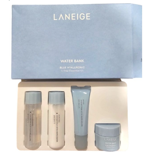 Набор миниатюр для интенсивного увлажнения кожи LANEIGE Waterbank Blue Hyaluronic 4 Step Essential Kit