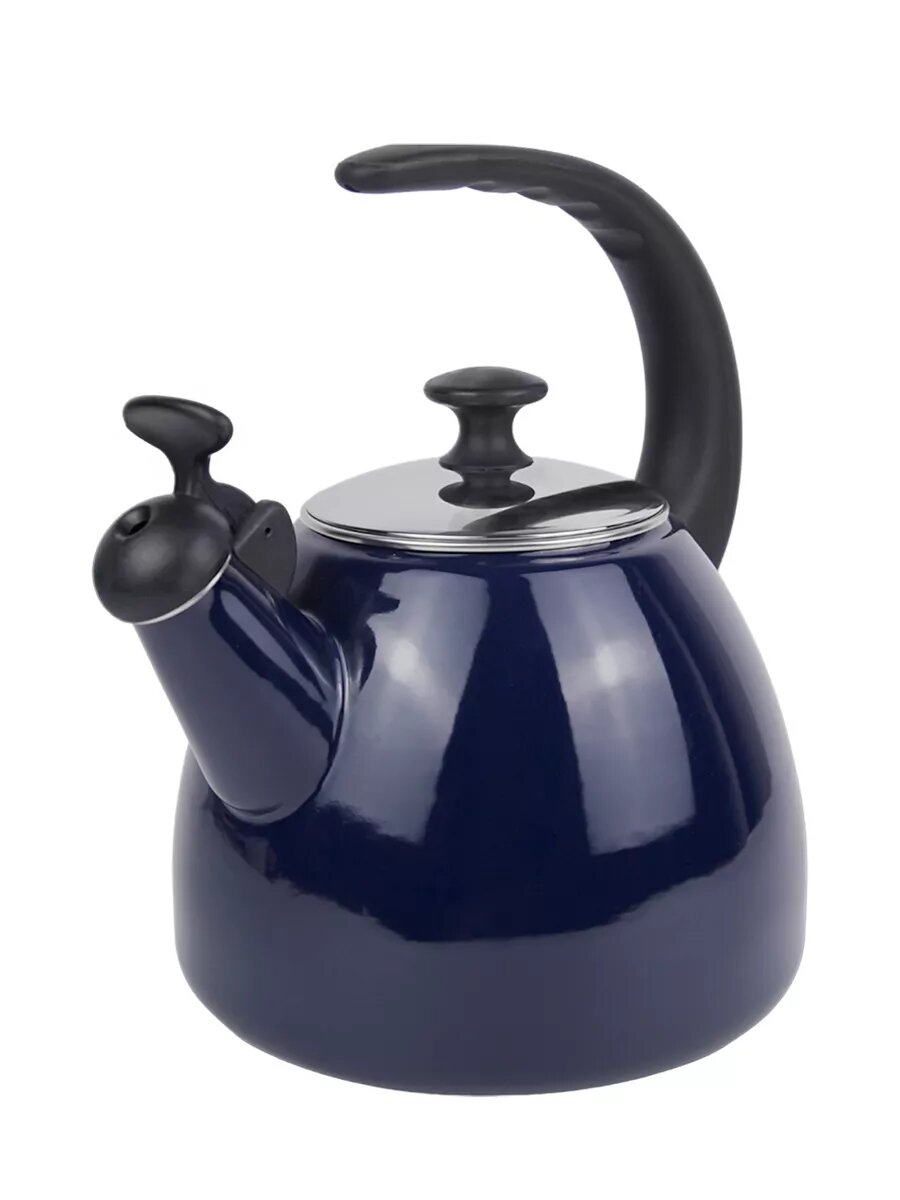Эмалированный чайник со свистком, 2.5 л