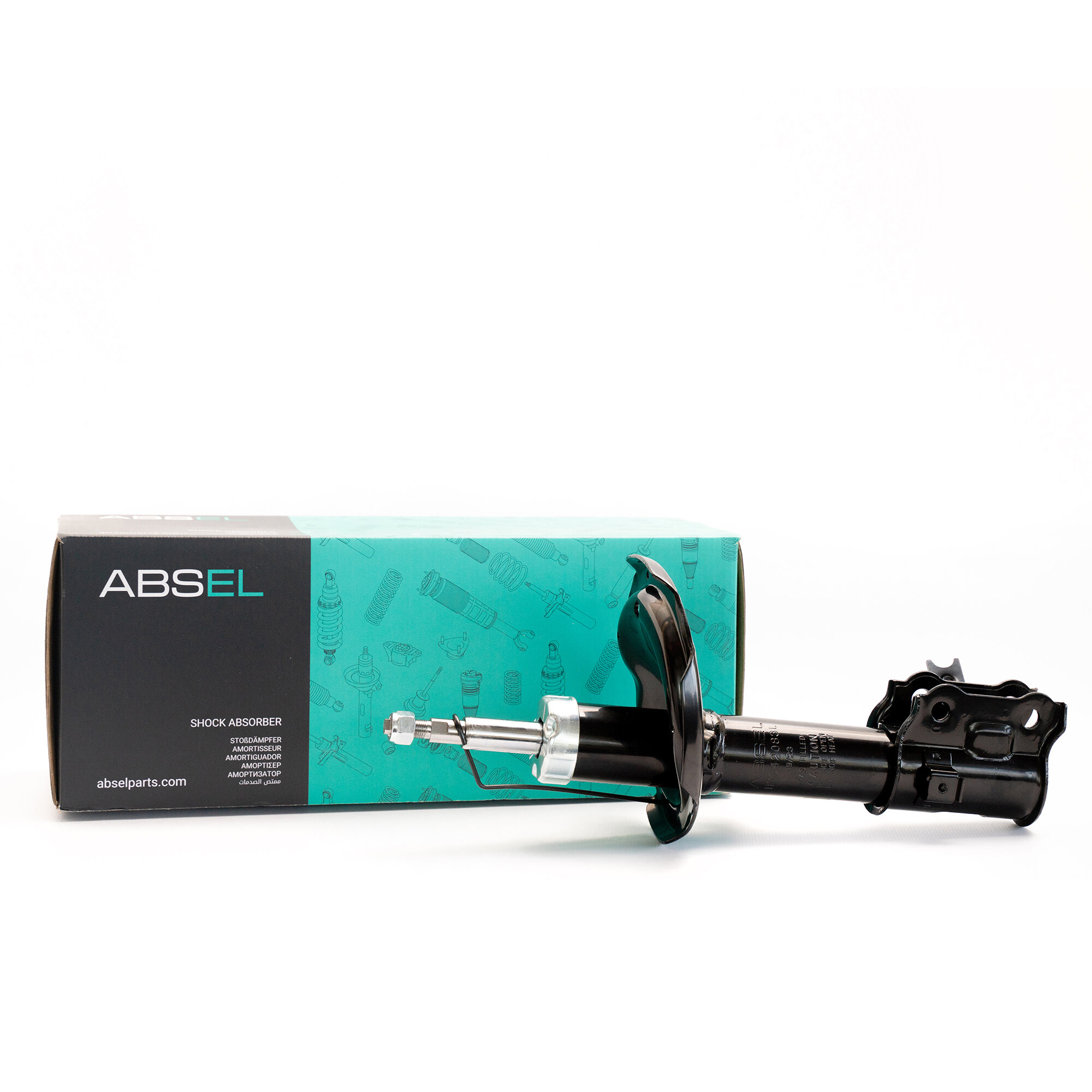 ABSEL Амортизатор подвески газовый передний левый HY342083L для KIA RIO II 2005-2011; HYUNDAI ACCENT III 2005-2010