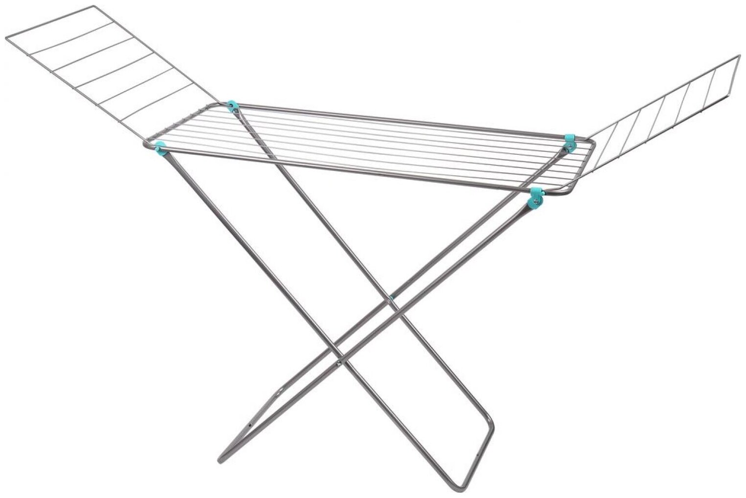 Напольная сушилка для белья Nika СБП1, складная, серебристая, 18 м, с крыльями
