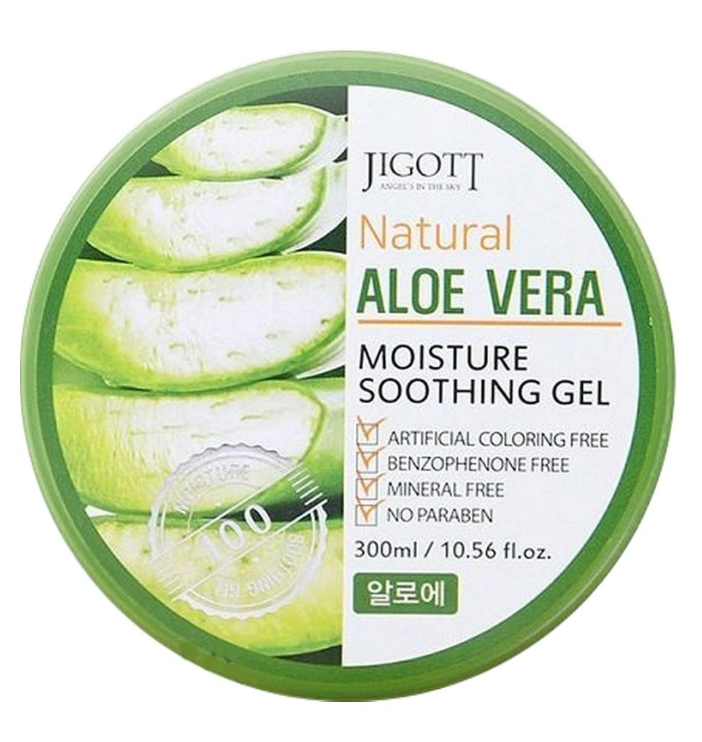 Гель для тела Jigott Natural Aloe Vera, Moisture Soothing Gel, 300 мл