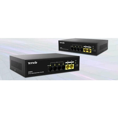 Коммутатор 6PORT 100M S106PC TENDA 2240₽