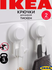 Крючок Икеа Тискен Ikea Tisken, 2 шт, на присосках, белый