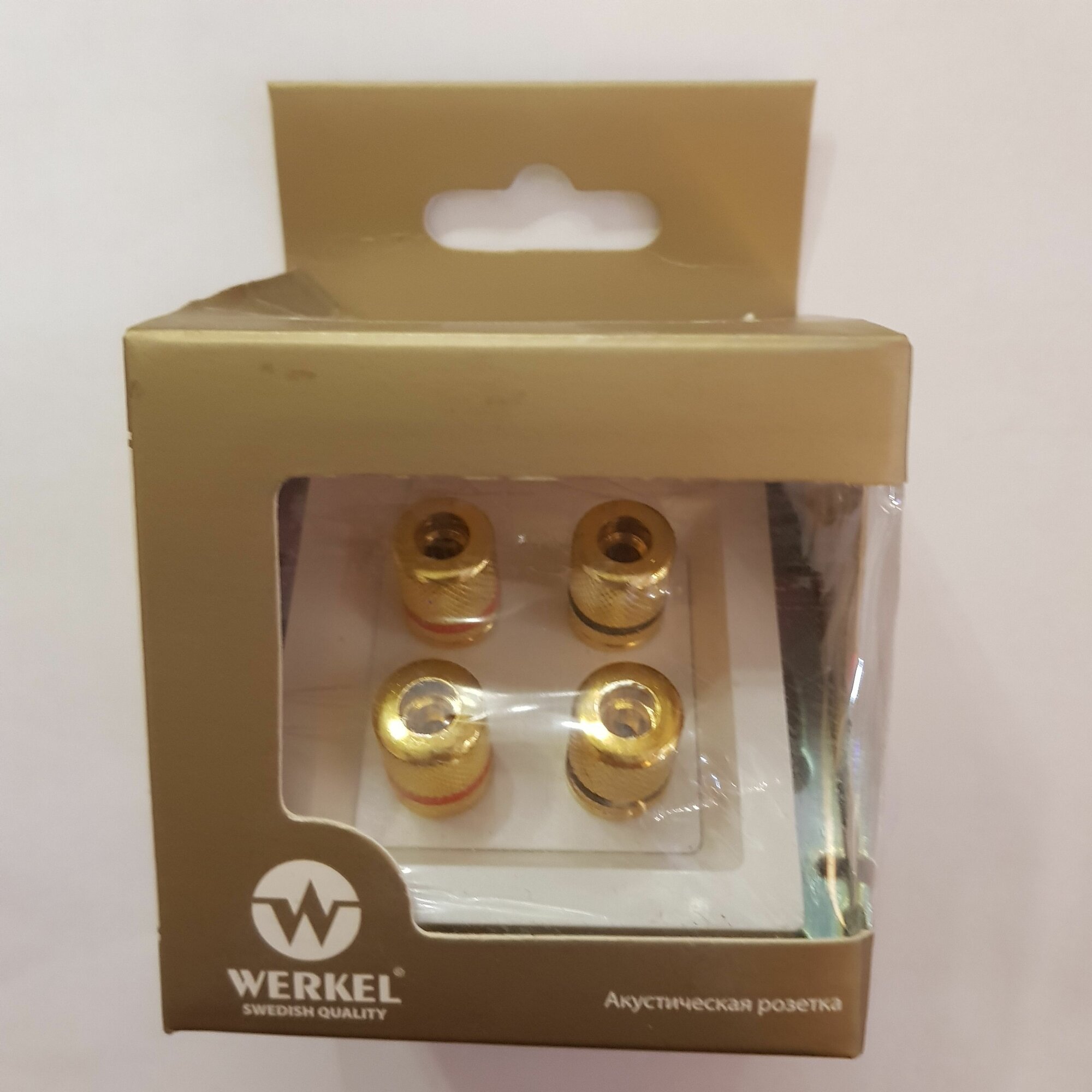 Акустическая розетка встраиваемая скрытой установки WL01-AUDIOх4 цвет белый 1244В