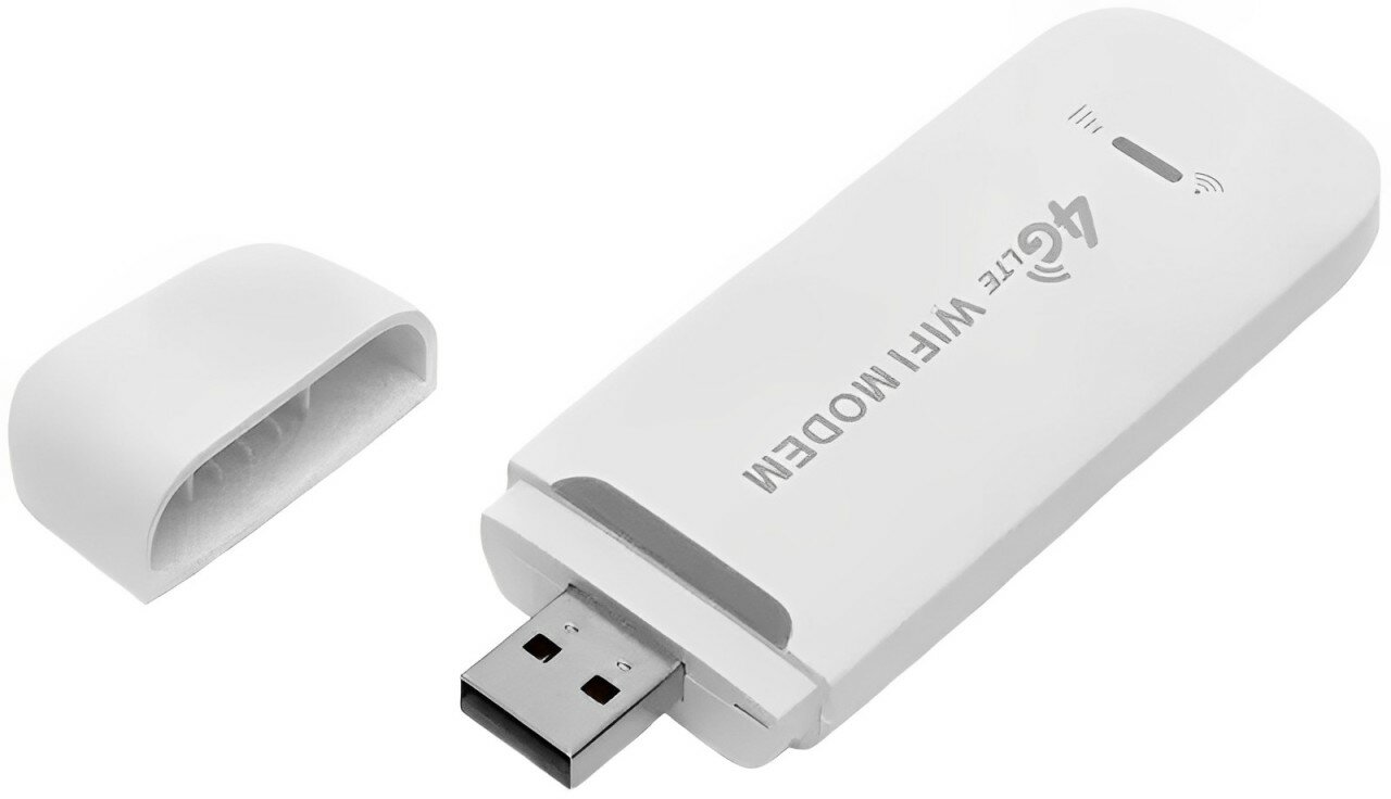 4G модем CARCAM 4GMF-USB Wi-Fi/4G LTE/3G, 150 Мбит/с, белый, компактный