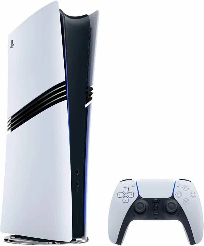 Игровая приставка Sony PlayStation 5 Pro Digital Edition, 2000 ГБ SSD, 1 геймпад, белый — фото 1