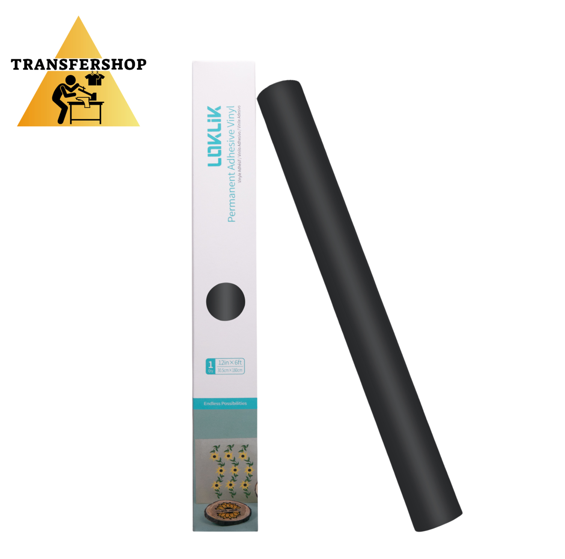 Самоклеящаяся пленка матовая черная 30.5см*180см