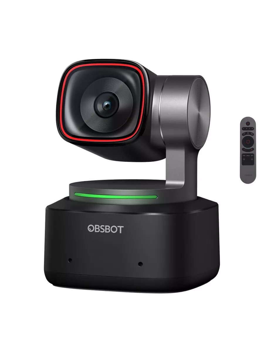 OBSBOT Tiny 2 4K веб камера для компьютера с микрофон, искусственным интеллектом и автофокусом, С пультом управления