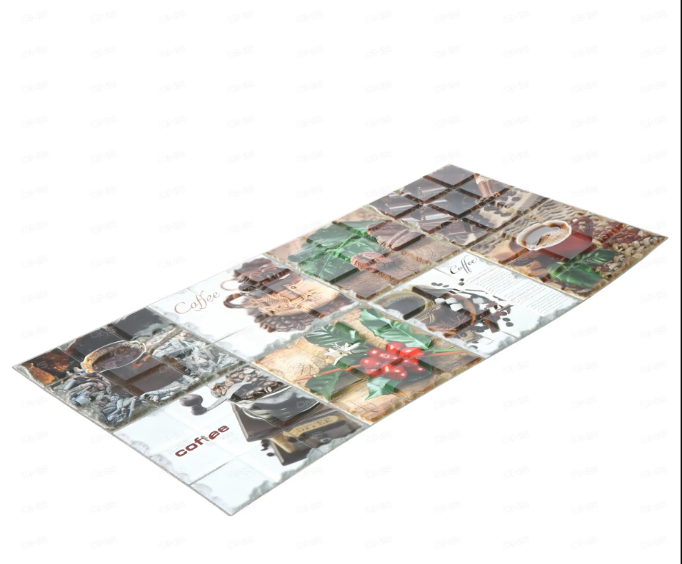 Панель ПВХ Граненый квадрат Арабика (960х480мм) 1 штука — фото 1