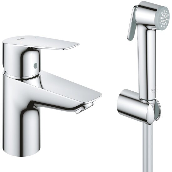 Смеситель Grohe BauEdge с гигиеническим душем хром (23757001)