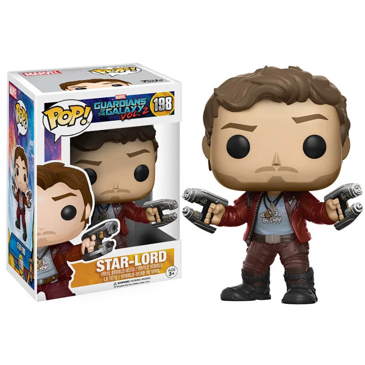 Фигурка Funko POP! Звездный Лорд с двумя бластерами (Star-Lord) #198