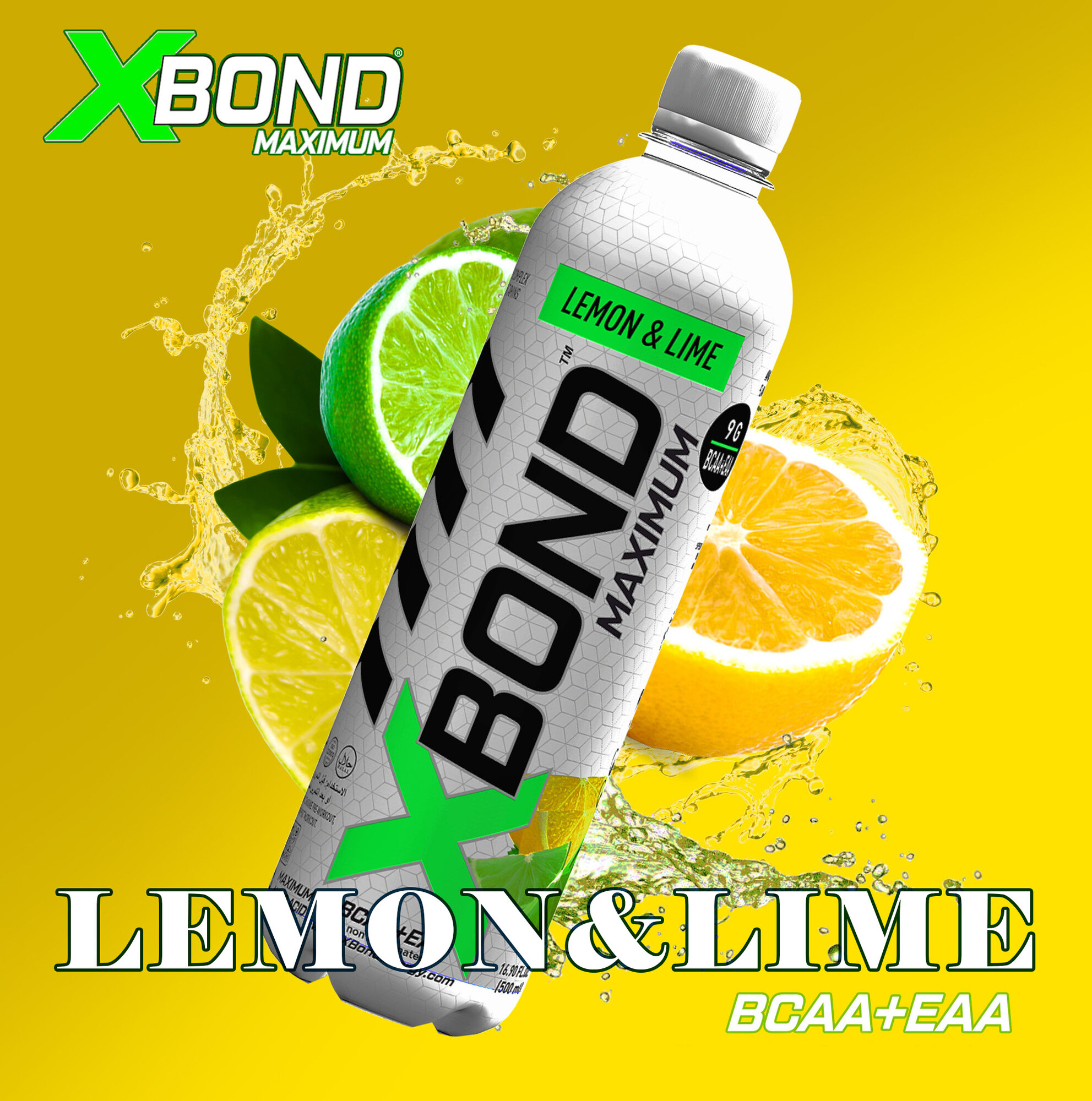 X-BOND MAXIMUM BCAA + EAA Напиток тонизирующий 500 мл (Лимон-лайм)