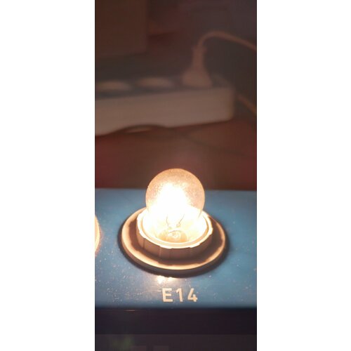 Лампа накаливания для холодильника 15Вт 2700К Е14 220 вольт прозрачная 94₽