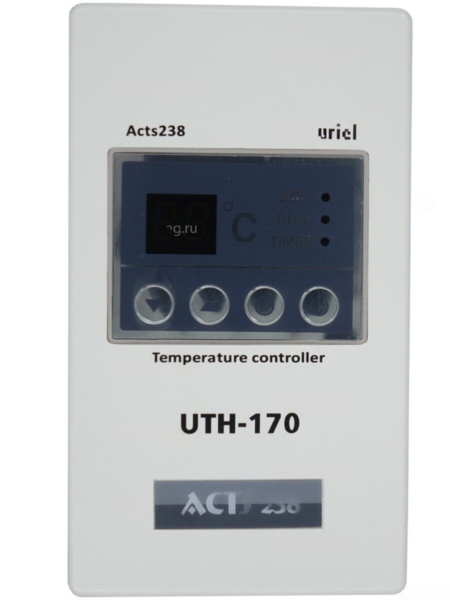Терморегулятор Uriel UTH-170 для теплого пола до 4кВт накладной белый