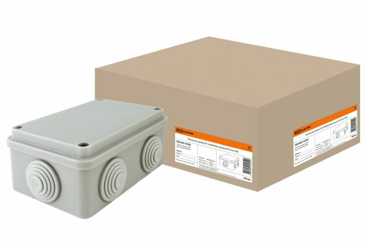 Коробка распределительная 120х80х50мм IP55 TDM (комплект 2 шт)