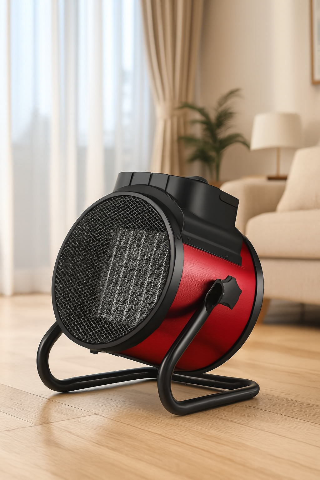 Электрический тепловентилятор с терморегулятором для дома и офиса — фото 1