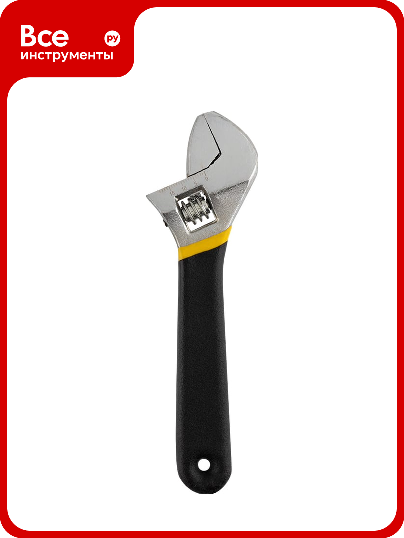 Разводной ключ с измерительной шкалой и прорезиненной ручкой PARK 15 см 105469