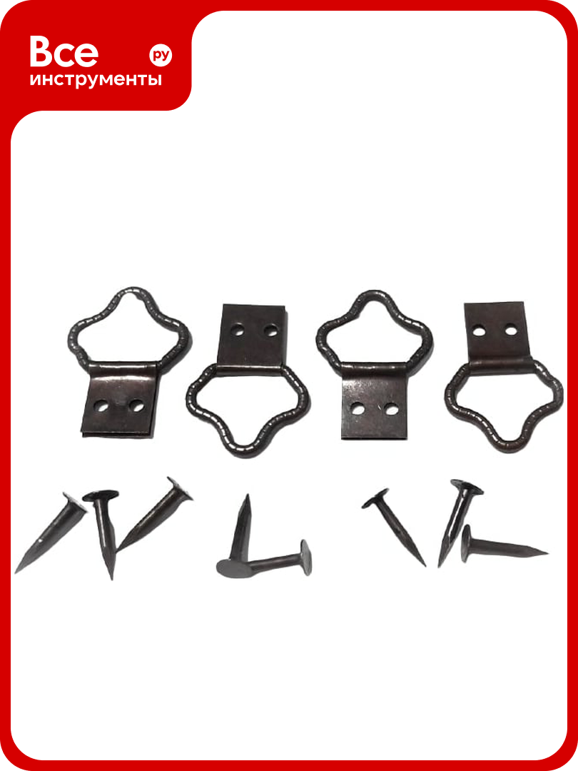 Петля-подвес европартнер корона-кольцо для картины фоторамки бронза 4 шт. 16 0319 1