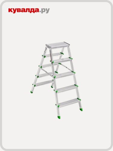 Изображение товара Стремянка алюминиевая Сарайлы-М (Sarayli) 5 ступеней двухсторонняя