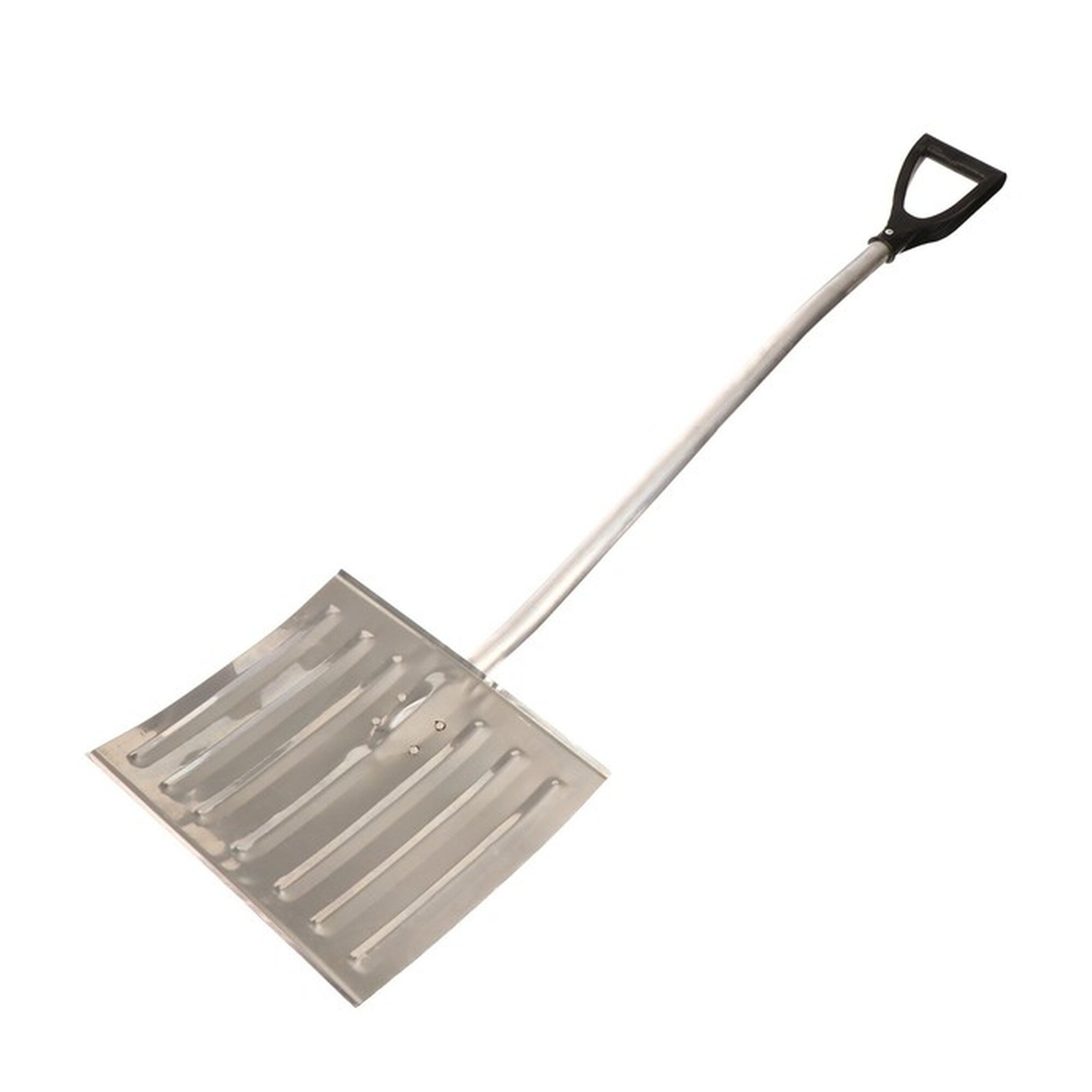 Лопата для уборки снега алюминиевый ковш 428 × 375 мм металлическая планка алюминиевый черенок с ручкой