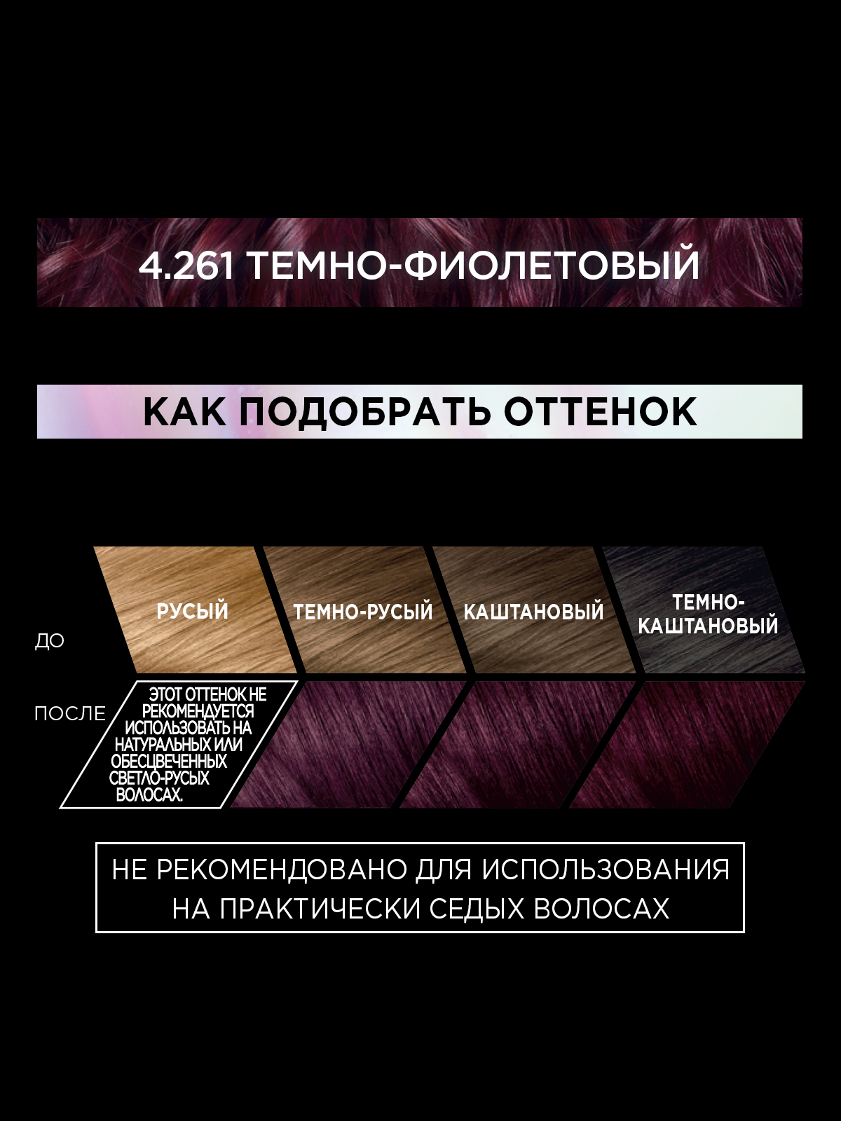 L'Oréal Paris Стойкая гель-краска для волос Préférence Яркость Цвета, оттенок Темно-фиолетовый 4.261, Венеция — фото 1